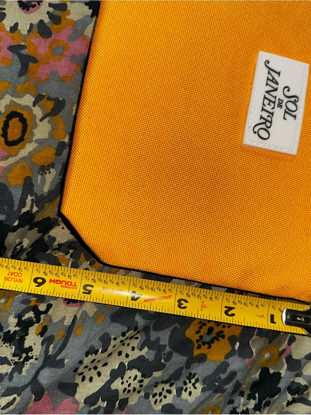 Sol de Janeiro Orange Canvas Zip Cosmetic Pouch - Picture 3 of 5